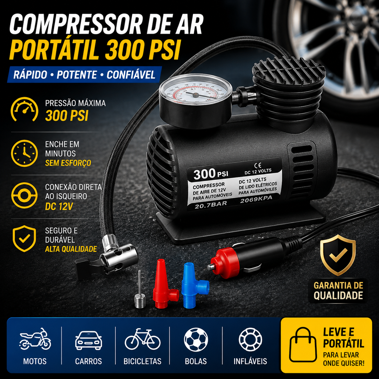 Mini Compresor Aire 12v